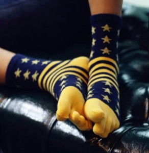 MEER Skarpety Męskie z Pięcioma Palcami Pięciopalczaste 39-42 SMG23  w gwiazdki